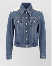 Givenchy - Denim Cropped Jacket - Lyst