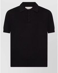 Ami Paris - Wool Short-Sleeve Polo Shirt - Lyst
