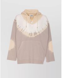 MM6 by Maison Martin Margiela - Hoodie With Tie-Dye Pattern And Kangaroo Pocket - Lyst