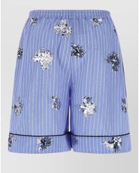 Le twins - Mezzodì Striped Floral Lounge Shorts - Lyst