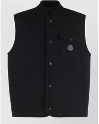 Moncler - Wool Gilet Stand Collar - Lyst