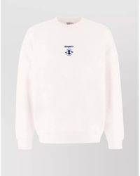 Marcelo Burlon - Cotton Oversized Ribbed Crew-Neck Sweatshirt - Lyst