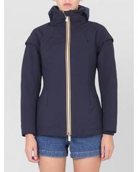 K-Way - Hooded Quilted Jacket Long Sleeves Drawstring - Lyst