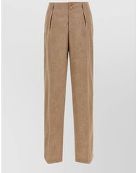Etro - Tailored High Waist Paisley Jacquard Trousers - Lyst
