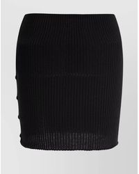 Courreges - Cotton Merino Wool Mini Skirt - Lyst