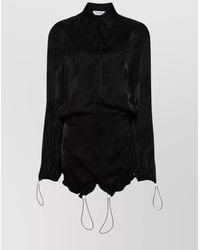 The Attico - Jacquard Logo-Print Long-Sleeve Mini Dress - Lyst
