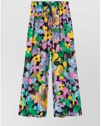 AZ FACTORY - Floral-Print Wide-Leg Trousers - Lyst