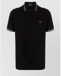Fred Perry - Striped Cotton Polo Shirt - Lyst