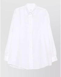 Cellar Door - Ceola Cotton Shirt Button Collar Long Sleeves - Lyst