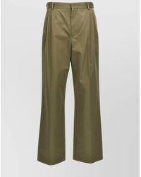 Loewe - Wide Leg Pleated Trousers With Side Pockets - Lyst