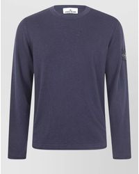 Stone Island - Crew Neck Sweater Long Sleeve Design - Lyst