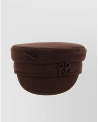 Ruslan Baginskiy - Flat Top Short Brim Wool Fabric Hat - Lyst