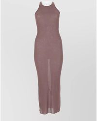 Rick Owens - Ribbed Sleeveless Lounge Dress High Neck - Lyst