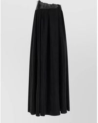 Maison Margiela - Cupro Pleated Maxi Skirt - Lyst
