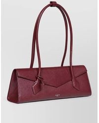 Alaïa - Leather Teckel Flap Medium Clutch Bag - Lyst
