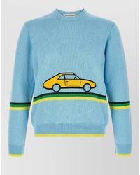 JW Anderson - Crew Neck Sweater Featuring Car Graphic - Lyst