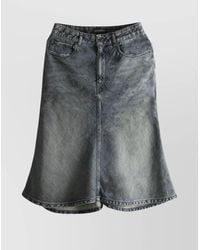 Balenciaga - Cotton Midi A-Line Skirt - Lyst