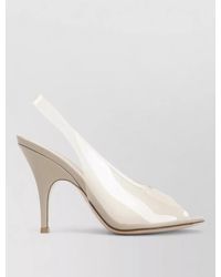 Gianvito Rossi - Amelie Mule Leather And Plexi Pumps - Lyst
