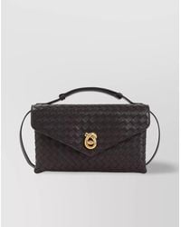 Bottega Veneta - Knot Lock Leather Shoulder Bag - Lyst