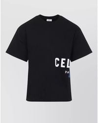 Celine Celine 3D Broken Printed Logo T-Shirt in Black for Men