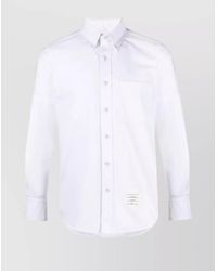 Thom Browne - Cotton Long-Sleeve Button-Down Shirt - Lyst