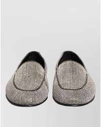 Dolce & Gabbana - Leather Crystal Embellished Slippers - Lyst