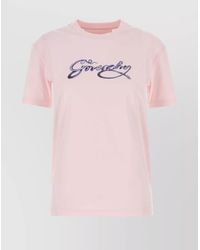 Givenchy - Logo-Embroidered Cotton T-Shirt - Lyst