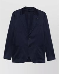 Lardini - Single Breasted Jacket Notch Lapel Design - Lyst