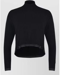 Pinko - Mock Neck Cropped Sweater Long Sleeves Ribbed - Lyst