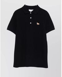 Maison Kitsuné - Cotton Short-Sleeve Polo Shirt - Lyst