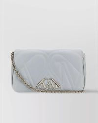 McQueen - The Seal Small Leather Crossbody Bag - Lyst