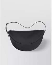 The Row - Jouve Leather Shoulder Bag With Curved Shape - Lyst