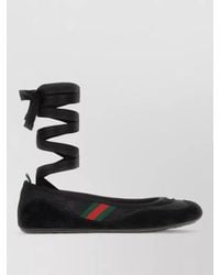 Gucci - Suede Leather Ballerina Shoes - Lyst