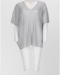 Circus Hotel - Knit Top V Neckline Short Sleeves - Lyst