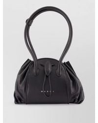 Marni - Tulipea Pleated Leather Shoulder Clutch Bag - Lyst
