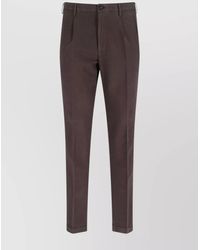 Incotex - Straight Trousers With Back Pocket And Belt Loops - Lyst