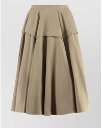 Bottega Veneta - A-Line Skirt Cotton - Lyst