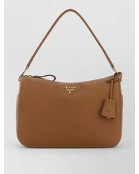 Prada - Medium Leather Shoulder Bag Top Handle - Lyst