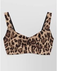 Dolce & Gabbana - Bustier Top Animal Motif Sweetheart Neckline - Lyst