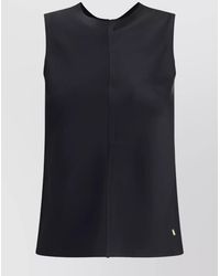 Ami Paris - Clean Sleeveless Top With Front And Back Seam Detail - Lyst