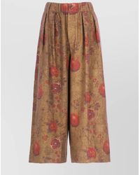 Uma Wang - Wide-Leg Floral Pattern Trousers - Lyst