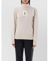 Jil Sander - Ribbed Wool Mock Turtleneck Sweater - Lyst