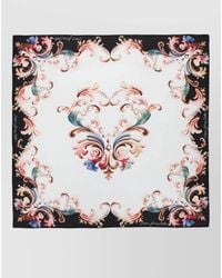 Versace Jeans Couture - Silk Square Scarf Baroque Pattern Lightweight - Lyst