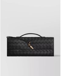 Bottega Veneta - Rectangular Woven Top Handle Clutch Bag - Lyst