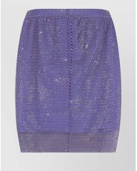 Santa Brands - Crystal-Embellished Netted Mini Skirt - Lyst