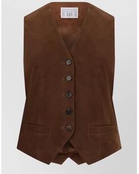 GIUSEPPE DI MORABITO - Suede Tailored Vest Slim Fit V Neck - Lyst