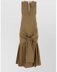 Loewe - Camel Poplin Dress - Lyst