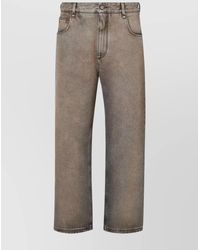 Fendi - Denim Marble Over Dye Straight-Leg Trousers - Lyst