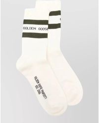 Golden Goose - Ribbed Distressed Striped Socks - Lyst