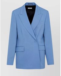 Dries Van Noten - Double Breast Wool Jacket With Notch Lapel - Lyst